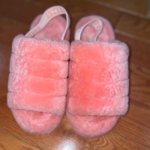pink fluff yeah slippers